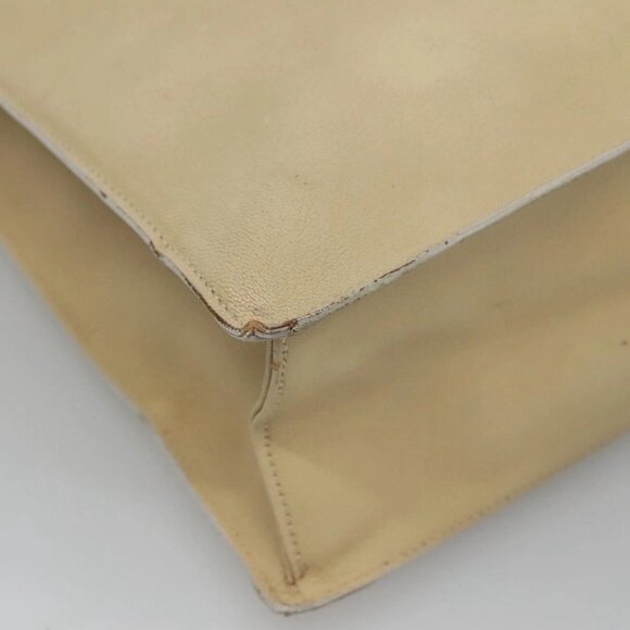 GUCCI Hand Bag Leather Beige Gold Auth BA1025 - Picture 11 of 16